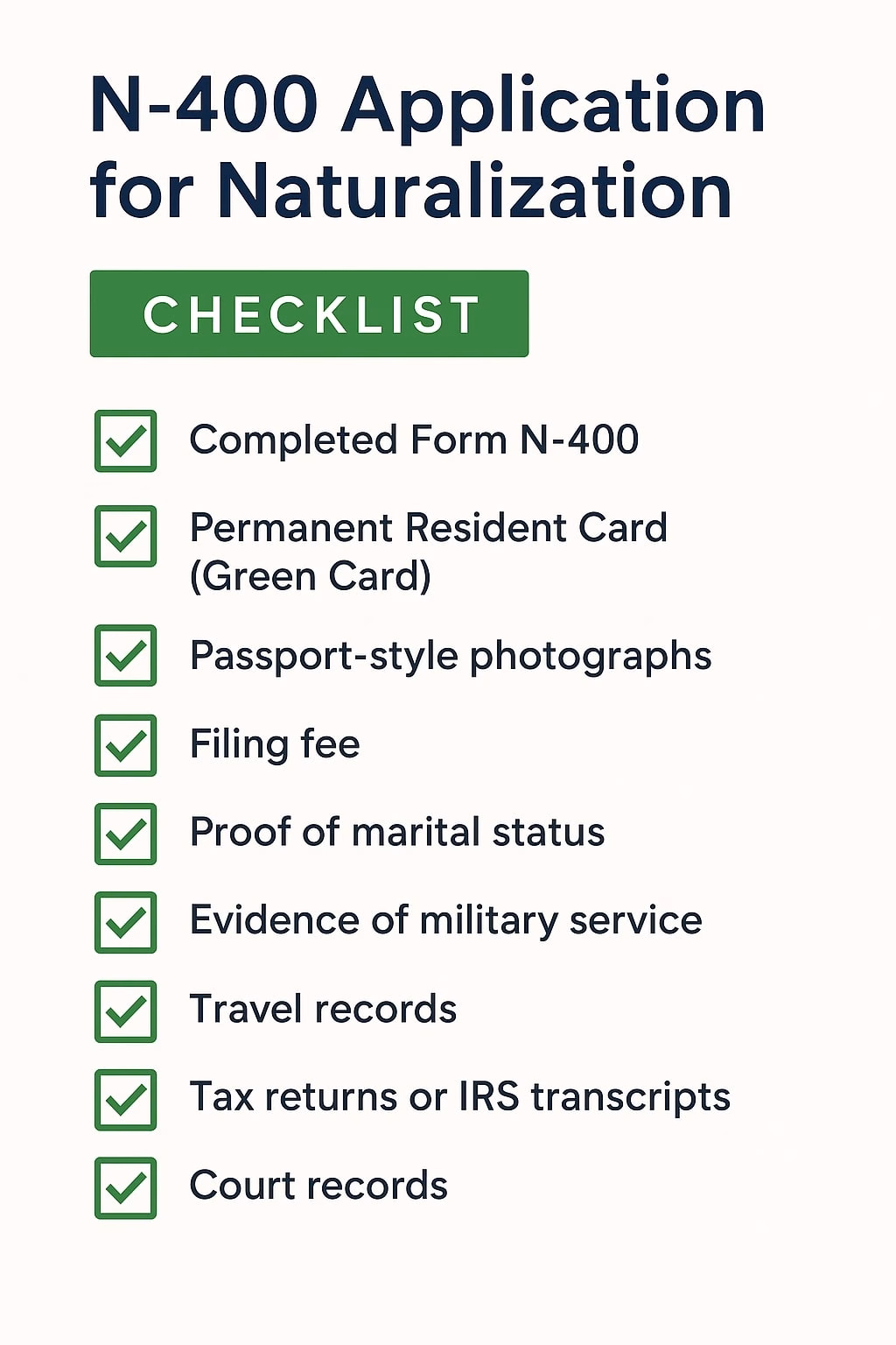 N-400 Application for Naturalization